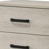 Meni Nightstand | 2 Drawers | Black Metal Handles | Scandinavian White BM338435