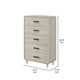 Meni Tall Dresser Chest | 5 Drawers | Metal Handles | Scandinavian White BM338436