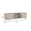 Meni TV Media Entertainment Stand | Shelves | 71’’ Scandinavian White BM338437