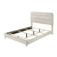 Meni Queen Size Bed | Scandinavian White Upholstery | Panel Headboard BM338439