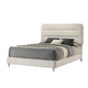Meni Queen Size Bed | Scandinavian White Upholstery | Panel Headboard BM338439
