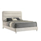 Meni Queen Size Bed | Scandinavian White Upholstery | Panel Headboard BM338439