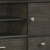 Jeni TV Media Console | Sliding Doors | 2 Drawers | Rustic Dark Gray BM338441