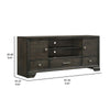 Jeni TV Media Console | Sliding Doors | 2 Drawers | Rustic Dark Gray BM338441