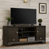 Jeni TV Media Console | Sliding Doors | 2 Drawers | Rustic Dark Gray