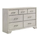 Jeni 2pc Wide Dresser and Mirror Set | 7 Drawers | Rustic White Mist BM338442
