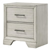 Jeni Nightstand | 2 Drawers | Chrome Handles | Rustic White Mist BM338443