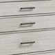 Jeni Tall Dresser Chest | 5 Drawers | Chrome Handles | Rustic White Mist BM338444