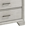 Jeni Tall Dresser Chest | 5 Drawers | Chrome Handles | Rustic White Mist BM338444