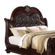 Sany King Size Sleigh Bed w Tufted Headboard | Cherry Brown Veneer BM338452