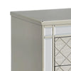 Cristo Nightstand | 2 Dovetail Drawers | Crystal Knobs | Champagne Silver BM338455