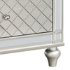 Cristo Nightstand | 2 Dovetail Drawers | Crystal Knobs | Champagne Silver BM338455