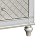 Cristo Nightstand | 2 Dovetail Drawers | Crystal Knobs | Champagne Silver BM338455