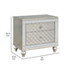 Cristo Nightstand | 2 Dovetail Drawers | Crystal Knobs | Champagne Silver BM338455