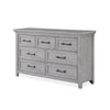Bix Dresser and Mirror Set | 7 Drawers | Bronze Handles | Light Gray BM338456