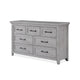 Bix Dresser and Mirror Set | 7 Drawers | Bronze Handles | Light Gray BM338456