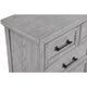 Bix Dresser and Mirror Set | 7 Drawers | Bronze Handles | Light Gray BM338456