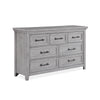 Bix Dresser and Mirror Set | 7 Drawers | Bronze Handles | Light Gray BM338456