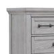 Bix Tall Dresser Chest | 6 Dovetail Drawers | Bronze Handles | Light Gray BM338458
