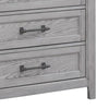 Bix Tall Dresser Chest | 6 Dovetail Drawers | Bronze Handles | Light Gray BM338458