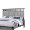 Bix King Size Bed w Upholstered Footboard | Light Gray Wood Grain BM338459