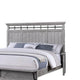 Bix King Size Bed w Upholstered Footboard | Light Gray Wood Grain BM338459