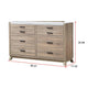 Tily Dresser and Mirror Set | 6 Drawers | White Faux Stone Top | Brown BM338461