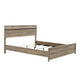 Tily Queen Size Bed w Panel Footboard | Natural Brown Wood Veneers BM338465