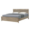 Tily Queen Size Bed w Panel Footboard | Natural Brown Wood Veneers BM338465