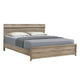 Tily Queen Size Bed w Panel Footboard | Natural Brown Wood Veneers BM338465