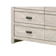 Velz 2pc Dresser and Mirror Set | 6 Drawers | Finger Pull Handles | Beige