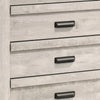 Velz Tall Dresser Chest | 5 Drawers | Finger Pull Handles | Weathered Beige