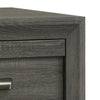 Velz Nightstand | 2 Drawers | Metal Finger Pull Handles | Dark Gray Wood