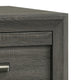 Velz Nightstand | 2 Drawers | Metal Finger Pull Handles | Dark Gray Wood