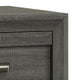 Velz Nightstand | 2 Drawers | Metal Finger Pull Handles | Dark Gray Wood