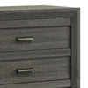Velz Tall Dresser Chest | 5 Drawers | Finger Pull Handles | Dark Gray Wood