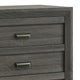 Velz Tall Dresser Chest | 5 Drawers | Finger Pull Handles | Dark Gray Wood