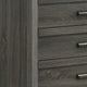 Velz Tall Dresser Chest | 5 Drawers | Finger Pull Handles | Dark Gray Wood