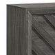 Velz TV Media Stand Cabinet | 2 Chevron Doors. Open Shelves | Dark Gray BM338482