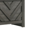 Velz TV Media Stand Cabinet | 2 Chevron Doors. Open Shelves | Dark Gray BM338482