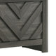 Velz TV Media Stand Cabinet | 2 Chevron Doors. Open Shelves | Dark Gray BM338482
