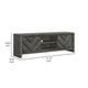Velz TV Media Stand Cabinet | 2 Chevron Doors. Open Shelves | Dark Gray BM338482