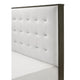 Hez Queen Size Bed | Tufted Cream White Headboard Upholstery | Dark Brown BM338492