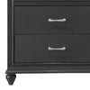 Lexi 2pc Dresser and Mirror Set | 7 Drawers | Silver Handles and Knobs | Black BM338494