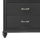Lexi 2pc Dresser and Mirror Set | 7 Drawers | Silver Handles and Knobs | Black BM338494