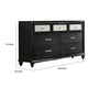 Lexi 2pc Dresser and Mirror Set | 7 Drawers | Silver Handles and Knobs | Black BM338494