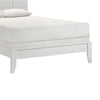Deny Queen Size Bed w Grid Pattern Headboard | Tapered Front Legs | White BM338503