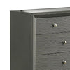 Deny 2pc Dresser and Mirror Set | 9 Drawers | Silver Knobs | Metallic Gray Wood BM338505