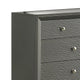Deny 2pc Dresser and Mirror Set | 9 Drawers | Silver Knobs | Metallic Gray Wood BM338505
