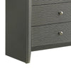 Deny 2pc Dresser and Mirror Set | 9 Drawers | Silver Knobs | Metallic Gray Wood BM338505